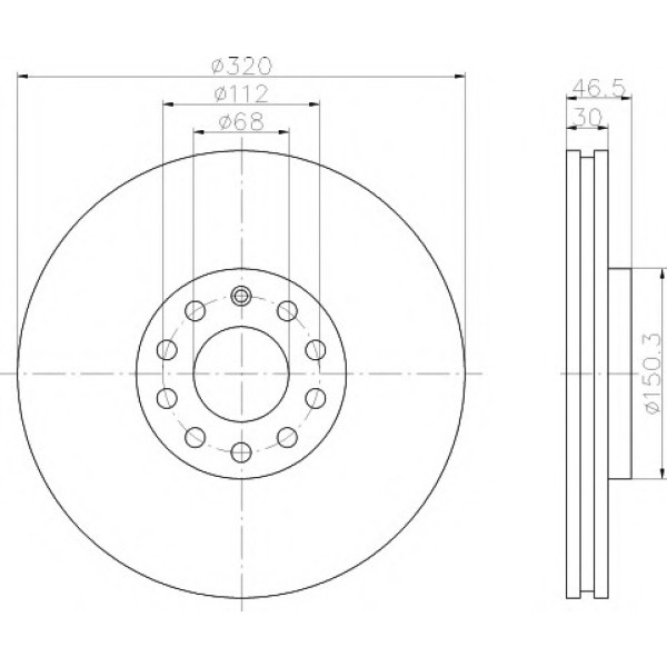 TEXTAR Fren Diski - Aynasi Ön-havali Asn-bau-bdh-bwe A4-a6 2.0tfsi-3.0-2.5tdi - Kod TEX92106703 - OEM 8E0615301AD