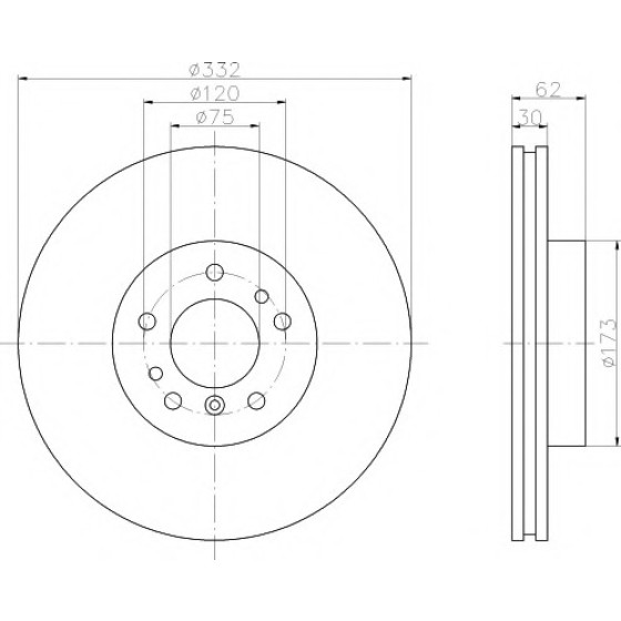 TEXTAR Fren Diski - Aynasi ÖN 3.0i-4.4i E53 -2000 - Kod TEX92107203 - OEM 34116794304 ürün görseli