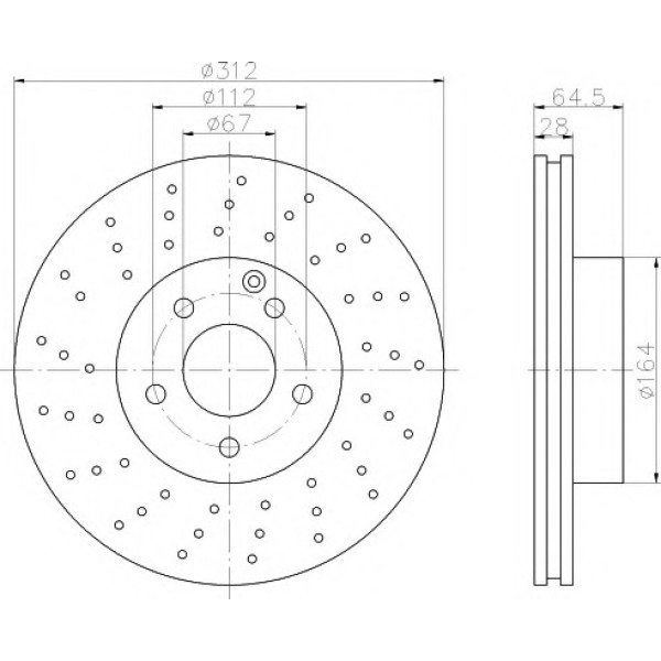 TEXTAR Fren Diski - Aynasi ÖN 350 230 - Kod TEX92120100 - OEM A2304210412