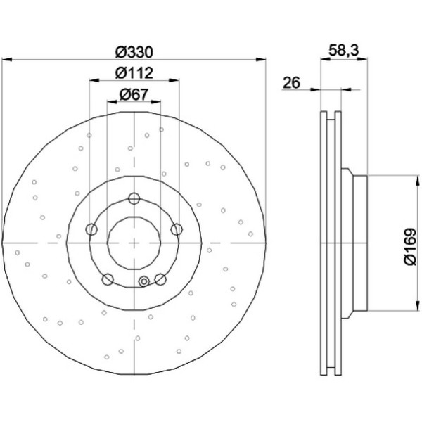 TEXTAR Fren Diski - Aynasi Arka SL55 230 - Kod TEX92120400 - OEM A2304230912