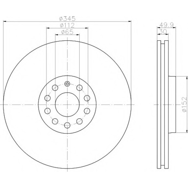 TEXTAR Fren Diski - Aynasi Ön-havali Blv Volkswagen Passat 6 3.6fsi - Kod TEX92120603 - OEM 1K0615301M