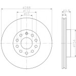 TEXTAR Fren Diski - Aynasi Ön-havali Bag-bkc-bjb-caxa Volkswagen Golf 5 - Volkswagen Caddy 3 1.4tsi-1.6-1.9tdi - Kod TEX92120803 - OEM 1K0615301T