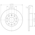 TEXTAR Fren Diski - Aynasi Arka-düz Bmy-blf-bxe-bkd-bjb Volkswagen Caddy 3-volkswagen Jetta 3 1.4tsi-1.6fsi-1.9tdi-2.0t - Kod TEX92121103 - OEM 1K0615601AC