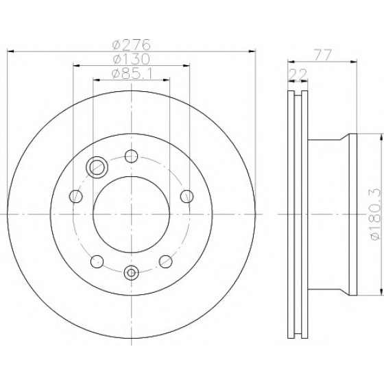 TEXTAR Fren Diski - Aynasi ÖN Mercedes-benz Sprinter-lt - Kod TEX92131503 - OEM A9024210712 ürün görseli