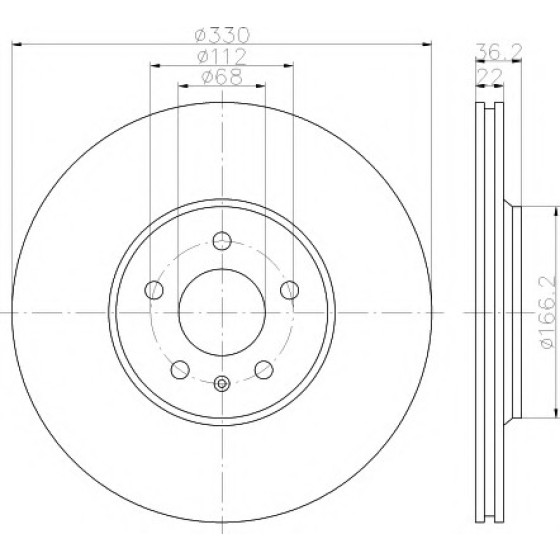 TEXTAR Fren Diski - Aynasi Arka-havali Caka A4-a5 3.0 S4 - Kod TEX92160303 - OEM 8K0615601C ürün görseli