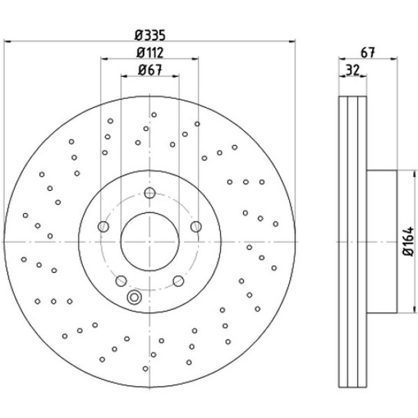TEXTAR Fren Diski - Aynasi ÖN 221 - Kod TEX92171903 - OEM A2214211712