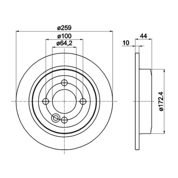 TEXTAR Fren Diski - Aynasi Arka - Kod TEX92175003 - OEM 34216774987