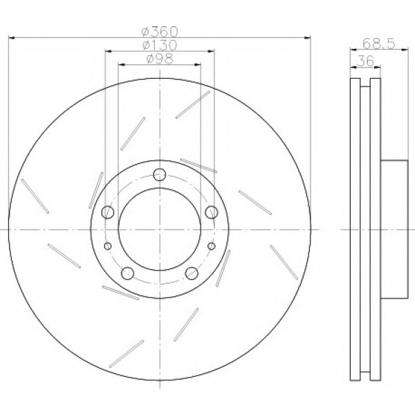 TEXTAR Fren Diski - Aynasi ÖN Sol Panamera - Kod TEX92213910 - OEM 97035140300