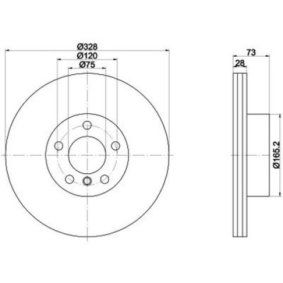 TEXTAR Fren Diski - Aynasi ÖN 2.0xi / D-2.8xi-3.3xd F25-26 - Kod TEX92257103 - OEM 34106787490 ürün görseli