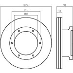 TEXTAR Fren Diski - Aynasi ÖN Vario - Kod TEX93087600 - OEM A6684210212