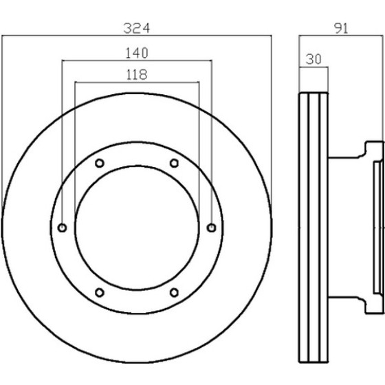 TEXTAR Fren Diski - Aynasi ÖN Vario - Kod TEX93087600 - OEM A6684210212 ürün görseli