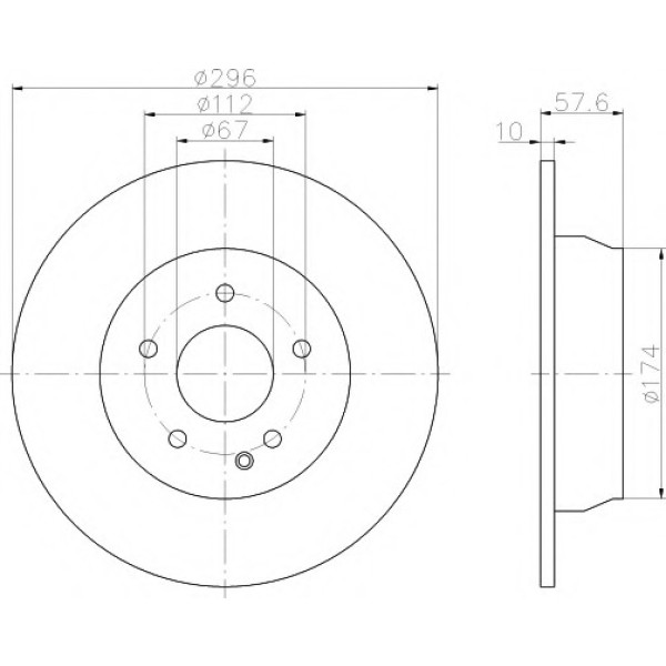 TEXTAR Fren Diski - Aynasi Arka 639 - Kod TEX93123503 - OEM A6394230112