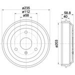 TEXTAR Kampana Arka For Two Smart - Kod TEX94035600 - OEM A4514230001