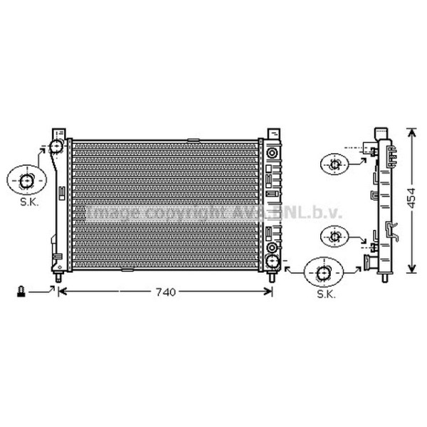 Valeo SU Radyatörü 203 - Kod VAL732741 - OEM A2035000503