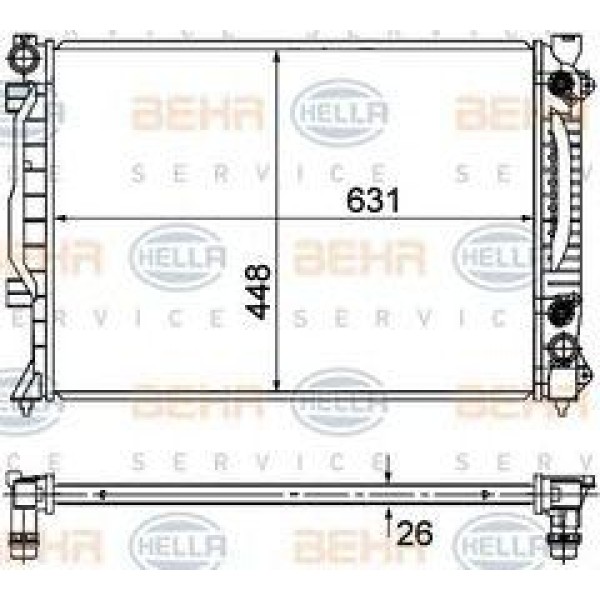 Valeo SU Radyatörü Ake Otm A6 2.5TDİ - Kod VAL734753 - OEM 4B0121251AK