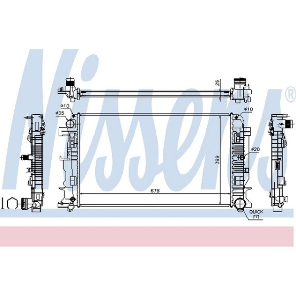 Valeo SU Radyatörü Mercedes-benz Sprinter-crafter 646 2007 - Kod VAL734926 - OEM A9065000002