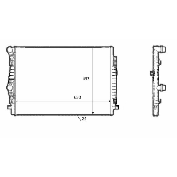 Valeo SU Radyatörü Volkswagen Golf 7-a3 1.4tsi-2.0tdi - Kod VAL735559 - OEM 5Q0121251EQ