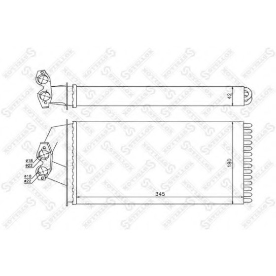 Valeo Kalorifer Radyatörü 638 - Kod VAL812134 - OEM A0038350001 ürün görseli