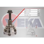 VEKA Aks Kafası - Sol-sağ ÖN Diş Volkswagen Golf 7 1.4 TSI, 5 Uzunluk 99, 5mm 2008-2013 - Kod VW-1048 - OEM 5M0498099