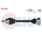 VEKA Komple Aks Sol ON Volkswagen Polo (9N_) 1.4i 16V Uzunluk 501mm 2001-2012 - Kod VW-8003 - OEM