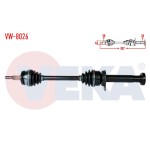 VEKA Aks Komple ON Sağ Volkswagen T6 2.0 Audi TDI M-t 102 HP 5 Vites Uzunluk 857mm 2011 - Kod VW-8026 - OEM 7E0407272S