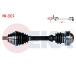 VEKA Komple Aks Sol ON Volkswagen Golf V (1k1) 2.0 Audi TDI M-t 6 Ileri Cffb Uzunluk 491mm 2003-2009 1K - Kod VW-8039 - OEM 1K0407271BN