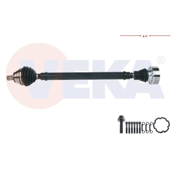 VEKA Komple Aks Sag ON Uzunluk 819mm Volkswagen Golf Vii (5g1) 1.2 TSI M-t 2012- / Volkswagen Passat (3c2) 1.6 2005-2008 / Audi A3 (8v1) 1.2 Audi TFSI M-t 2012- / Seat Leon 1.2 TSI M - Kod VW-8117 - OEM 5Q0407272C