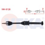 VEKA Komple Aks Sag ON Uzunluk 925mm Volkswagen Transporter T5 2.5 Axd T6 2.0 Audi TDI 140 HB Caa Motor A-t 2003-2011 - Kod VW-8128 - OEM 7H0407272EE7H0407452HX7H0407272AS7H0407272AP7H0407452DX7H0407272BE