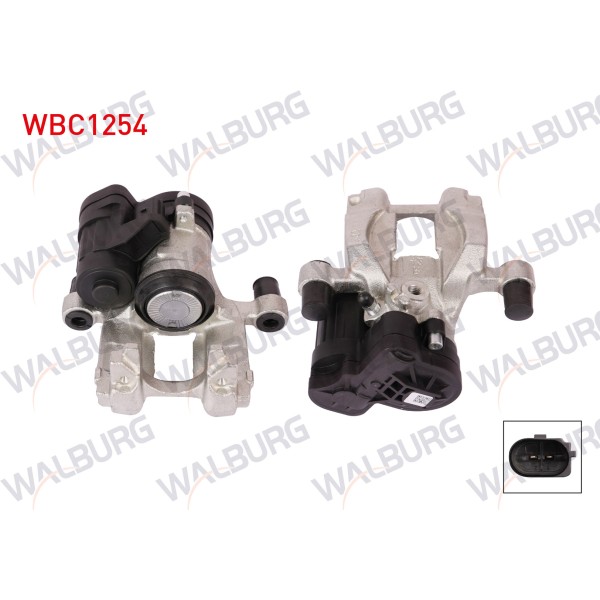 WALBURG Fren Kaliperi - Fren Kaliper Elektronik Sol Arka Piston 42mm Disk 300mm Skoda Superb Iii 2015- / Skoda Kodiaq 2016- / Volkswagen Tiguan 2016- / Volkswagen Passat 2014- / Seat Tarraco 2018 - Kod WBC1254 - OEM 3Q0615423