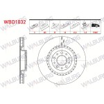 WALBURG Ön Fren Diski - Havali 5 Bjn, 6 Fiat Doblo Maxi 1.6 Mjt 2010- / Fiat Doblo Maxi 1.3 Mjt 2010- / Fiat Doblo Maxi 1.4 2010 - Kod WBD1032 - OEM 51854567