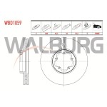 WALBURG Ön Fren Diski - Havali Ford Transit Ford Custom (V362) 2.2 TDCI 5 Bijon, 4x55, 5 2012 - Kod WBD1059 - OEM 1763884