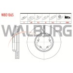 WALBURG Ön Fren Diski - Havali Ford Transit Ford Custom (V362) 2.2 TDCI 5 Bijon, 1x55, 5 2012- BK21 1125 B1D BK21 1125 BC - Kod WBD1065 - OEM 1763885