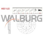 WALBURG Ön Fren Diski - Havali Performans Delikli 6 Bjn Nissan Navara (D40) 2.5 DCI 2005-2015 / Pathfinder (R51) 2.5 DCI 2005 - Kod WBD1162D - OEM 40206-EB300