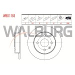 WALBURG Arka Fren Diski - Duz Opel Astra G (F69) 1.2 16V 4 Bijon 1998-2005 - Kod WBD1183 - OEM 569111