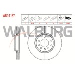 WALBURG Ön Fren Diski - Havali Opel Vectra C 1.8 16V 5 Bijon 301, 2002-2008 - Kod WBD1187 - OEM 569004