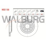 WALBURG Arka Fren Diski - Havali Opel Vectra C 1.6 16V 5 Bijon 291,, 5x41, 5 2002-2008 - Kod WBD1188 - OEM 46836490