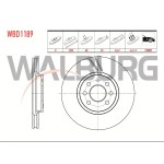 WALBURG Ön Fren Diski - Havali Opel Combo C 1.3 CDTI 4 Bijon, 2 2001-2006 - Kod WBD1189 - OEM 569006