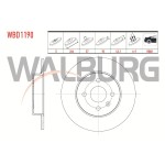 WALBURG Arka Fren Diski - Duz Opel Combo C 1.3 CDTI 4 Bijon, 1 2001-2006 - Kod WBD1190 - OEM 569116