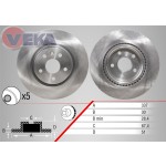 WALBURG Ön Fren Diski - Havali Opel Insignia 1.6 18 Jant 5 Bijon, 4x51 2008 - Kod WBD1195 - OEM 569080