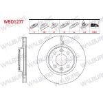 WALBURG Ön Fren Diski - Havali 4 Bjn Renault Symbol Thalia 2008-2012 / Renault Symbol Iii 2012- / Renault Clio IV 2012-2020 / Renault Clio V 1.5 DCI 2019- / Renault Taliant 1.5 DCI 20 - Kod WBD1237 - OEM 402061200R