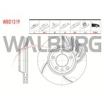 WALBURG Ön Sol Fren Diski - Havali 5 Bjn 18 Jant 349,, 5 Volkswagen Touareg 2.5 R5 Audi Tdi-3.2i-4.2 V8-5.0 V10 Audi Tdi-3.0 V6 Audi TDI 2002-2010 / Porsche Cayenne 3 - Kod WBD1319 - OEM 7L6615301E