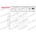 WALBURG Ön Fren Diski - Havali Kaplamali Performans Delikli 5 Bjn, 6 Ssangyong Actyon I 2.0i Xdi 2005-2012 / Actyon II 2.0 Xdi 2011- / Korando 2.0 - Kod WBD1352CD - OEM 41441-34000