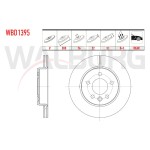 WALBURG Arka Fren Diski - Havali 5 Bijon Volkswagen Amarok 3.0 Audi TDI V6 2017- / Volkswagen Amarok 2.0 Audi TDI 2010- / Volkswagen Amarok 2.0 Bitdi 2010- / Crafter 50 2.0 Audi TDI 2018 - Kod WBD1395 - OEM 2N0615601