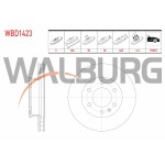 WALBURG Ön Fren Diski - Havali 6 Bjn, 5 Mercedes-benz Spirinter Tek Teker 2018 - Kod WBD1423 - OEM A9064210012