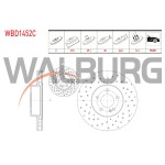 WALBURG Ön Fren Diski - Havali Kaplamali Performans Delikli 5 Bjn, 1x64, 5 Mercedes-benz C 180 (W205) - C 180 Amg (W205) 14- / C 200 Bluetec - C 200 Amg Bluet - Kod WBD1452C - OEM A0004212112