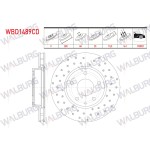 WALBURG Ön Fren Diski - Havali Kaplamali Performans Delikli 5 Bjn, 5 Mazda 3 (BM) 1.5 Skyactive-d - 1.5 Skyactive-g 2013- / Cx-3 (DK) 1.5 Skyactive - Kod WBD1489CD - OEM B45A-33-251A