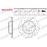WALBURG Ön Fren Diski - Havali Kaplamali Performans Delikli Bmw 5 Serisi (F10) 520 D 5 Bjn 2010 - Kod WBD1520CD - OEM