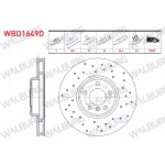 WALBURG Fren Diski - Bmw Fren Diski ON Sol Havali Performans Delikli 5 Bjn, 2 5 Serisi (F10) 2010-2016 / 7 Serisi (F01) 2009-2015 - Kod WBD1649D - OEM 34116785669