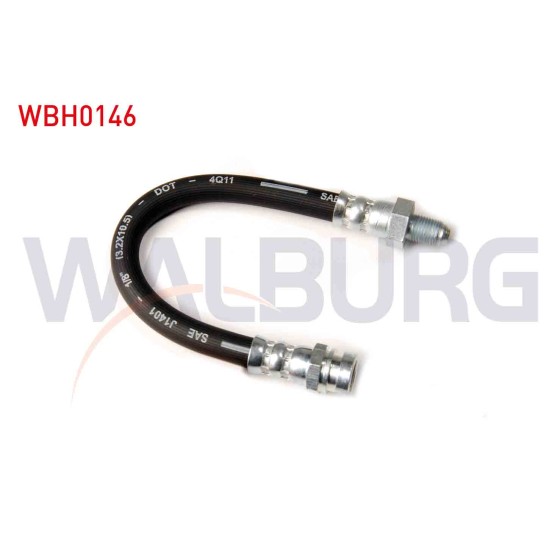 WALBURG Ön Fren Hortumu - Sol-sag 190mm Kisa Mitsubishi Colt II (C1_a) 1982-1988 / Mitsubishi Colt Iii (C5_a) 1986-1992 / Mitsubishi Lancer Iii - Kod WBH0146 - OEM MB082157 ürün görseli