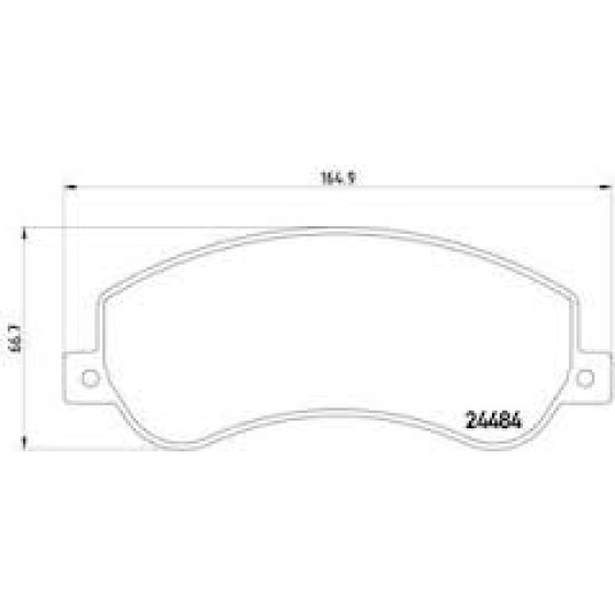 WGN Fren Balata Fişli ÖN Volkswagen Amarok 2.0 Audi Tdi-tsi 2010 - Ford Transit (V347) 2.4 TDCI (Arkadan Çekişli) 18.80mm 2006-2014 - Kod WBP-FD002 - OEM 2H0698151 ürün görseli